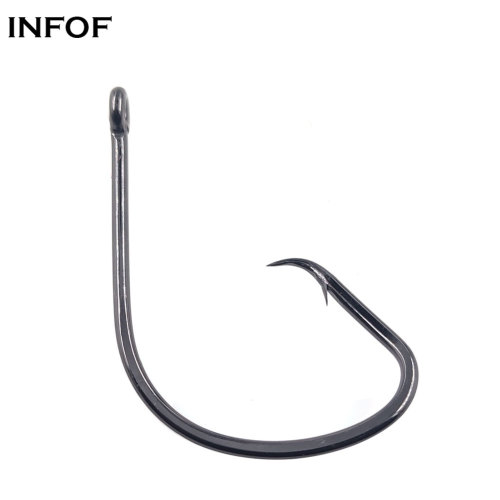 POETRYYI Size #1-15 High Carbon Steel Circle Owner Fishing Hooks Freshwater  Fishhook hole Strong carp fish tackle P30