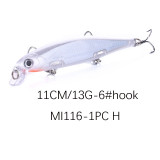 Minnow Fishing Lure Laser Hard Artificial Bait 3D Eyes 11cm 13g Wobblers Fishing Tackle Slow Sinking