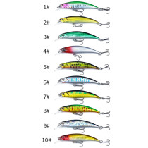 Minnow Fishing Lure 8CM 9G 10# Hooks Sinking Fishing Wobbler Tackle Artificial Hard Bait Swimbait