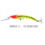 Floating Minnow Fishing Lure 15.5cm 16.3g Artificial Hard Bait Sharp Hook Crankbait Wobbler Trout