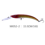 Floating Minnow Fishing Lure 15.5cm 16.3g Artificial Hard Bait Sharp Hook Crankbait Wobbler Trout