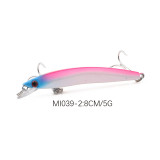 Minnow Fishing Lures 8CM-5G-6# Wobbler Minnow Hard Bait Stickbait Pike Carp Bass Crankbait Fishing Tackle