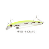 Minnow Fishing Lures 8CM-5G-6# Wobbler Minnow Hard Bait Stickbait Pike Carp Bass Crankbait Fishing Tackle