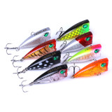 Topwater Popper Lure 4CM-3.3G-14# Stickbait Hard Bait Isca Artificial Bass Trout Pike Wobbler Fishing Tackle