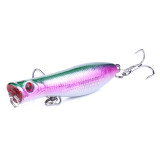 hard Plastic popper fishing lures 6cm 5g sequins wobblers catfish fishing baits isca pesca fishing tackles