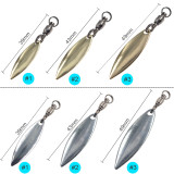 5000 pcs golden and 4000 pcs silver size 2 Willowleaf Spinner blades+ Ball Bearing Swivels  and 10000 pcs size M fly fishing clip