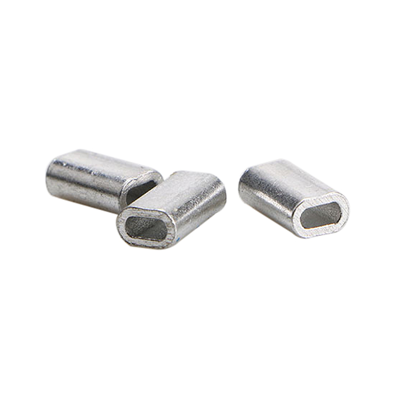Fishing Aluminum Sleeves 0.8mm2.5mm Oval Fishing Line Crimp Sleeves