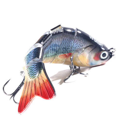 Multi Jointed Fishing Lure 3D Eyes 6-Segment Lifelike Fishing swimbait Crankbait With 2 Hook Fishing Multi Jointed Fishing Lure 3D Eyes 6-Segment Lifelike Fishing swimbait Crankbait With 2 Hook Fishing