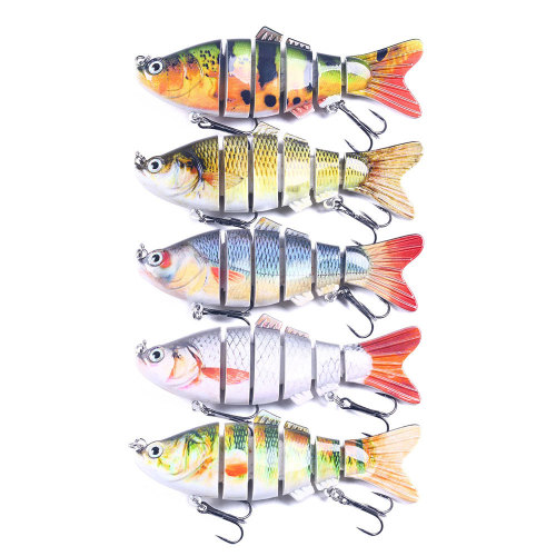Multi Jointed Fishing Lure 3D Eyes 6-Segment Lifelike Fishing