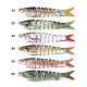 13.6CM 18.7G Multi Jointed Bait 8 Sections  Sinking Wobbler Lure Swimbait Trolling Swimming Hard Fishing Tackle