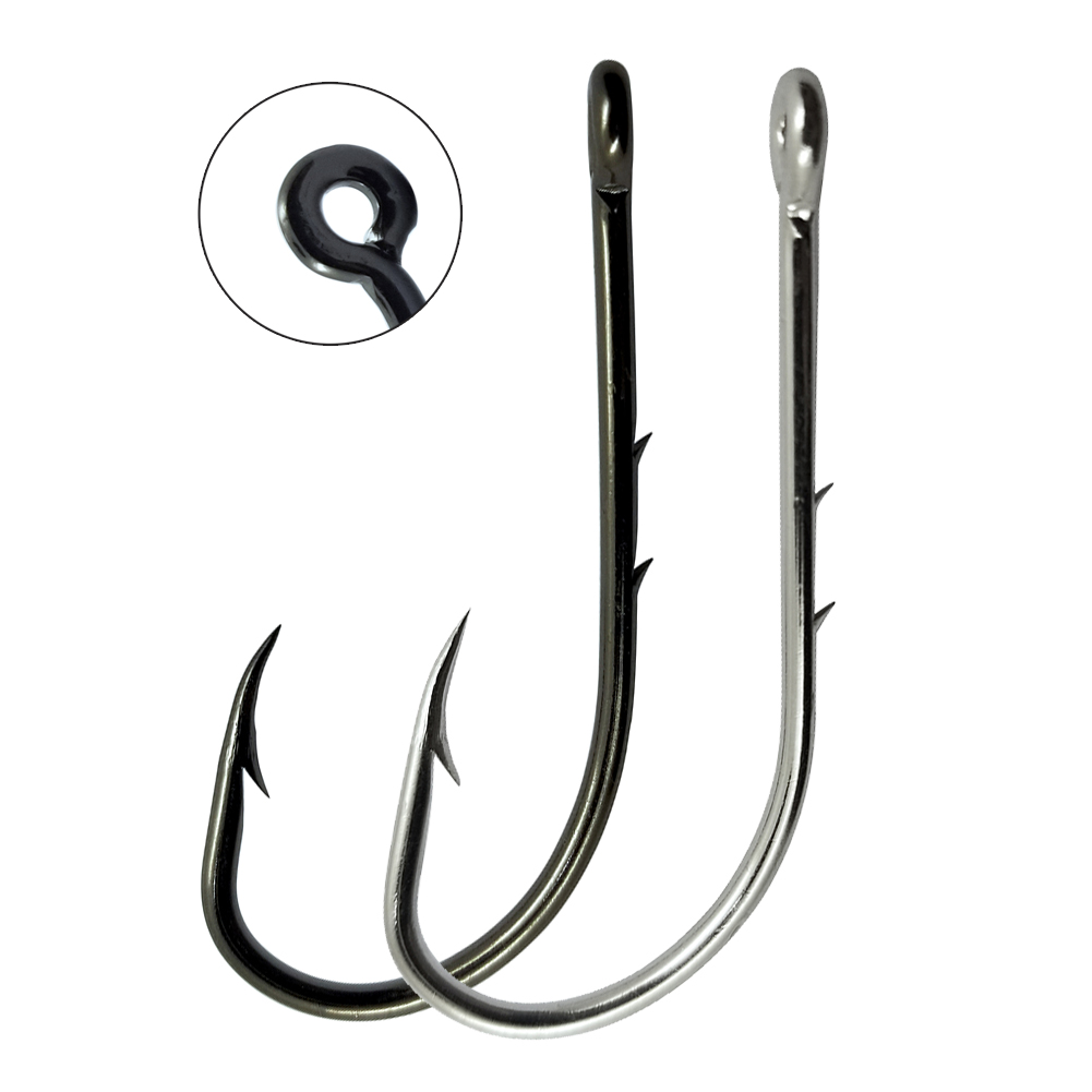 JSHANMEI Baitholder Fishing Hooks Kit– 150pcs Beak Bait Holder Hooks Barbed Fishing  Hook Black Carbon Steel Offset Fish Hooks Kit, Hooks -  Canada