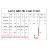 High carbon steel Long Shank Beak  Eagle hook  Fishing Hooks Octopus Rig Making Hooks
