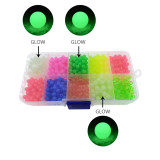 Fishing Beads Assorted Set, 1000pcs 5mm Round Float Glow Fishing Rig Beads Fishing Lure Tackle