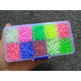 Fishing Beads Assorted Set, 1000pcs 5mm Round Float Glow Fishing Rig Beads Fishing Lure Tackle