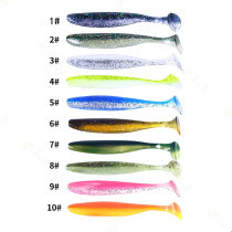Soft  Lure Fishing Lure Shad Double Color Silicone Bait T Tail Wobblers  5cm/2in  7cm /2.8in  9cm / 3.5in