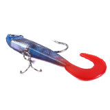 Rubber Soft bait with lead hook inside ,7cm/2.7in, 9g /0.3oz  maggot tailed bait 