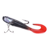 Rubber Soft bait with lead hook inside ,7cm/2.7in, 9g /0.3oz  maggot tailed bait 