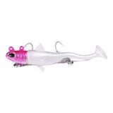 Rubber Soft bait with lead hook inside maggot tailed bait