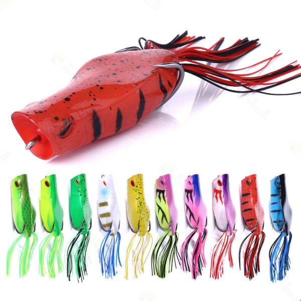 Frog Lure Soft Tube Bait  Fishing Lure with Fishing Hooks TopWater Ray Frog  7cm/2.8in 14g/0.5oz