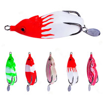 Topwater Frog Lure Soft Tube Bait  Fishing Lure 7cm/2.76in -12g/0.42oz with Fishing Hooks for Crank Catfish Bass Fishing Tackle