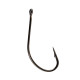 Maruto FishHook Stream Fishing  Eye Snelled Hook Black High Carbon Steel Barbed Hook 1#-34#
