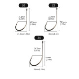 Maruto FishHook Stream Fishing  Eye Snelled Hook Black High Carbon Steel Barbed Hook 1#-34#