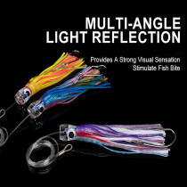 Fishing Bionic Squid Hook,UV Soft Bait  6.5in/16.5cm, 50g