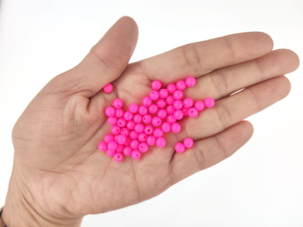 2000 pcs pink soft beads, 7mm