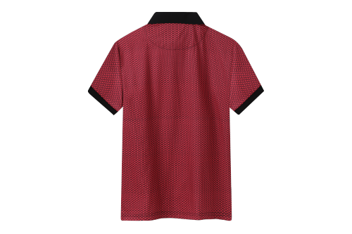 Men's Lifestyle Printed Short Sleeve Polo Shirts Red