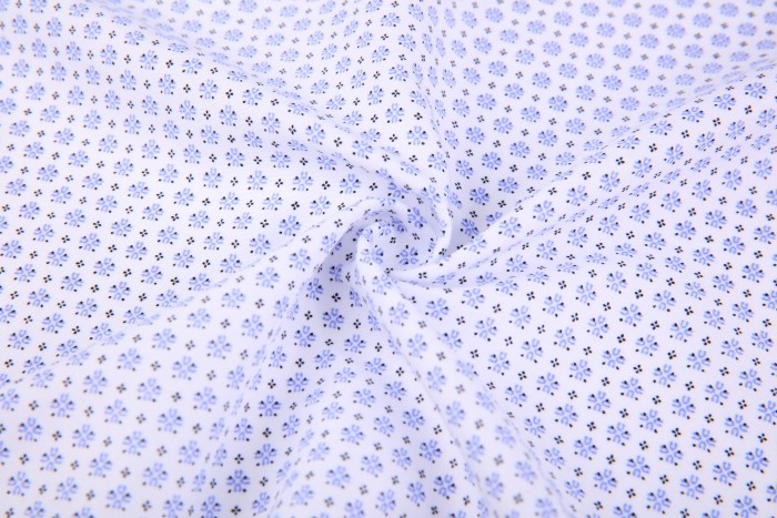Men's Microfiber Lifestyle Printed Long Sleeve Dress Shirts White