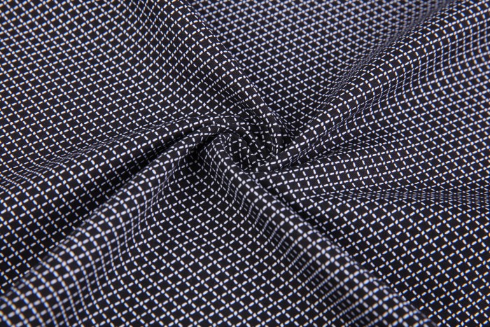 Men's Microfiber Lifestyle Printed Long Sleeve Dress Shirts Black