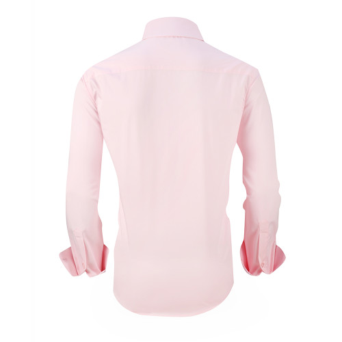 Mens Recycle Bamboo Fabric Long Sleeve Shirts Pink