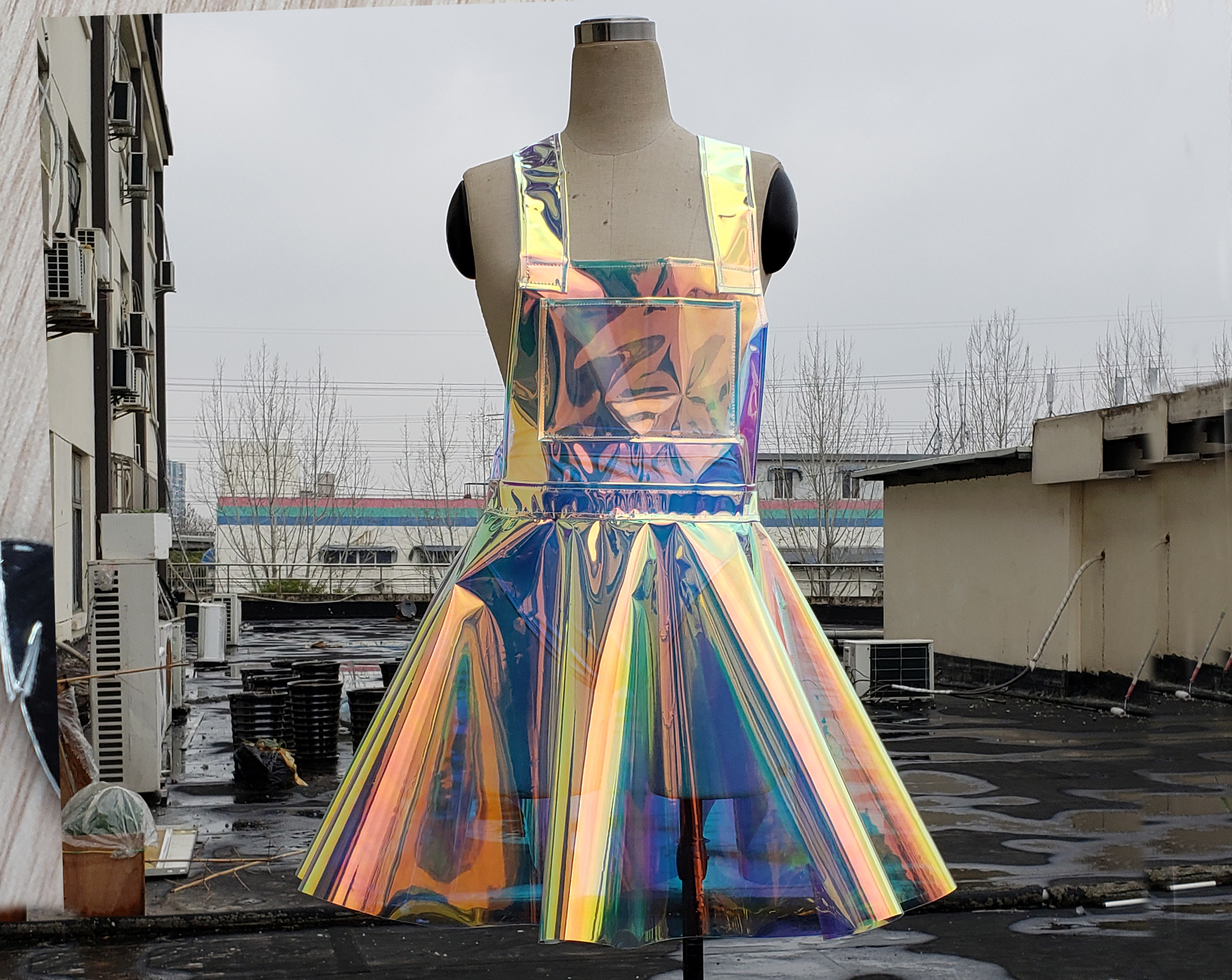 Plus size cheap holographic clothing