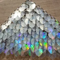 Wholesale 500pcs Transparent Clear Holographic Iridescent Dragon Scale,ScaleMaille,Scale Mail Armor,Chainmaille,Mermaid Scale,Scale Maille Supplies