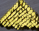 Wholesale 500pcs Plastic Mirror Gold Dragon Scale,ScaleMaille,Scale Mail Armor,Chainmaille,Mermaid Scale,Scale Maille Supplies
