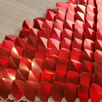 Wholesale 500pcs Holographic Red Iridescent Dragon Scale,ScaleMaille,Scale Mail Armor,Chainmaille,Mermaid Scale,Scale Maille Supplies