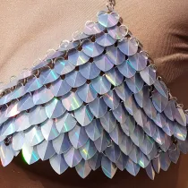 Wholesale 500pcs Holographic Iridescent Dragon Scale,ScaleMaille,Scale Mail Armor,Chainmaille,Mermaid Scale,Scale Maille Supplies