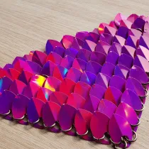 Wholesale 500pcs Holographic Magenta Iridescent Dragon Scale,ScaleMaille,Scale Mail Armor,Chainmaille,Mermaid Scale,Scale Maille Supplies