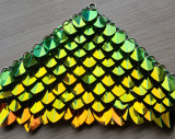Wholesale 500pcs Iridescent Gold Dragon Scale,ScaleMaille,Scale Mail Armor,Chainmaille,Mermaid Scale,Scale Maille Supplies