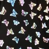 4-Way Stretch Rainbow Reflective Butterfly Fabric,Iridescent Rainbow Fabric By the Yards