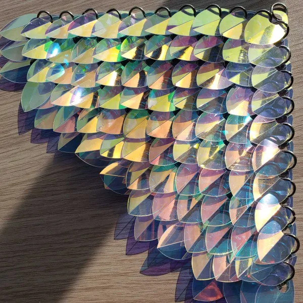 Wholesale 500pcs Plastic Iridescent Transparent Dragon Scale,ScaleMaille,Scale Mail Armor,Chainmaille,Mermaid Scale,Scale Maille Supplies