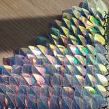 Wholesale 500pcs Plastic Iridescent Transparent Dragon Scale,ScaleMaille,Scale Mail Armor,Chainmaille,Mermaid Scale,Scale Maille Supplies