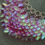 Wholesale 500pcs Plastic Iridescent Transparent Pink Dragon Scale,ScaleMaille,Scale Mail Armor,Chainmaille,Mermaid Scale,Scale Maille Supplies