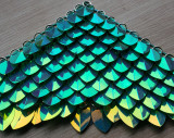 Wholesale 500pcs Plastic Iridescent Gold Green Pink Dragon Scale,ScaleMaille,Scale Mail Armor,Chainmaille,Mermaid Scale,Scale Maille Supplies