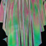 4-Way Stretch Rainbow Stripe Reflective Fabric,Iridescent Rainbow Fabric By the Yards