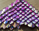 Wholesale 500pcs Plastic Iridescent Dragon Scale,ScaleMaille,Scale Mail Armor,Chainmaille,Mermaid Scale,Scale Maille Supplies