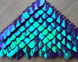 Wholesale 500pcs Plastic Iridescent Transparent Pink Dragon Scale,ScaleMaille,Scale Mail Armor,Chainmaille,Mermaid Scale,Scale Maille Supplies