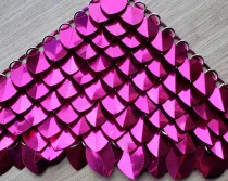 wholesale 500pcs Plastic Magenta Dragon Scale,ScaleMaille,Scale Mail Armor,Chainmaille,Mermaid Scale,Scale Maille Supplies