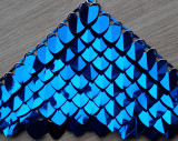wholesale 500pcs Plastic Blue Dragon Scale,ScaleMaille,Scale Mail Armor,Chainmaille,Mermaid Scale,Scale Maille Supplies