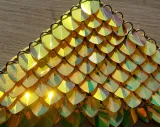 Wholesale 500pcs Plastic Iridescent Yellow Green Dragon Scale,ScaleMaille,Scale Mail Armor,Chainmaille,Mermaid Scale,Scale Maille Supplies